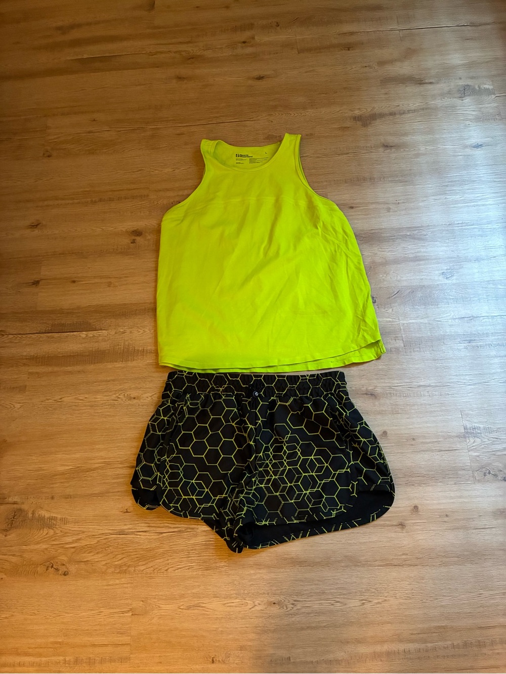 Sports Illustrated Neon Yellow Tank Top and shorts